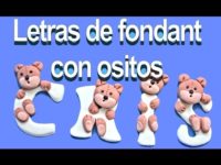 Letras de fondant con ositos. Bear letters