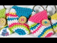 Como Hacer Llavero Monedero a Ganchillo (Mini Bolso de Crochet) DIY español Pintura Facil