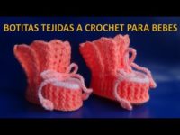 Botitas o zapatitos tejidos a crochet para bebe paso a paso