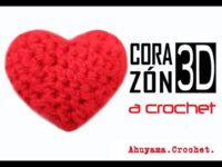 Corazón 3D a Crochet – PASO A PASO